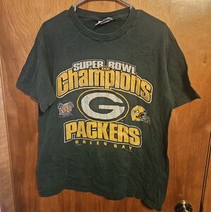 Vintage Lee Sport 1997 Green Bay Packers Super Bowl XXXI Champions T Shirt SizeM